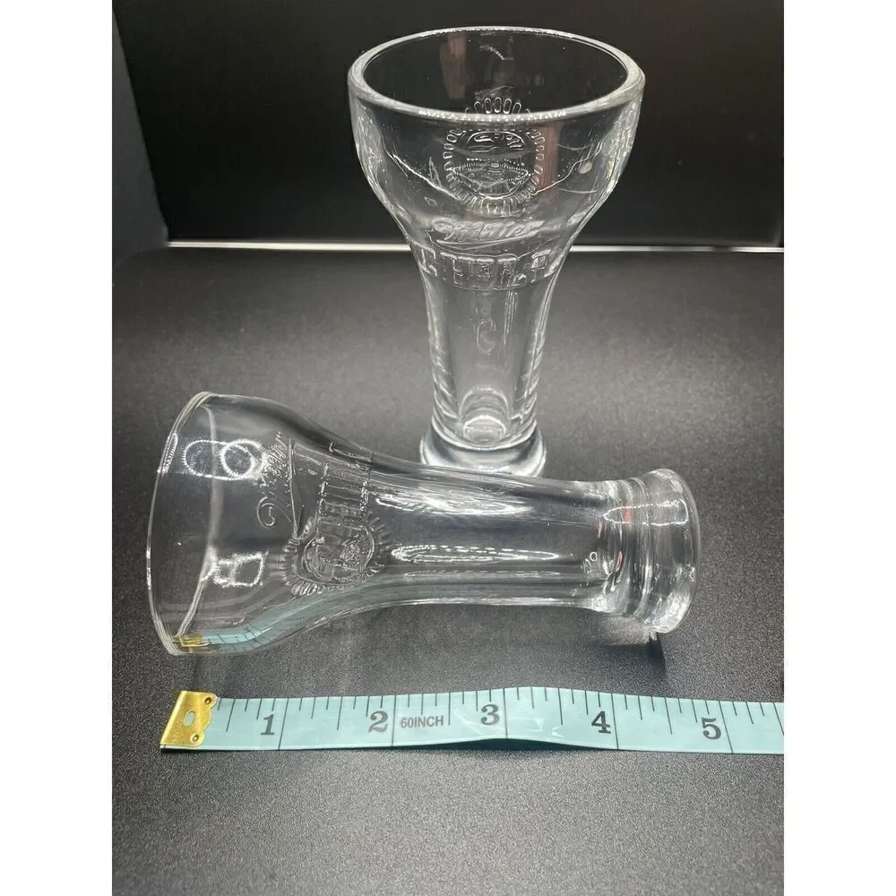 Miller Chill Shot Glasses Set of 2 Thunderbird Design 2 oz. Excellent‎ Condition